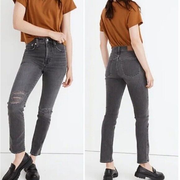 NEW Madewell Jeans Size 33‎ Tall The Perfect Vintage Jean Black Bartlett - Picture 1 of 8